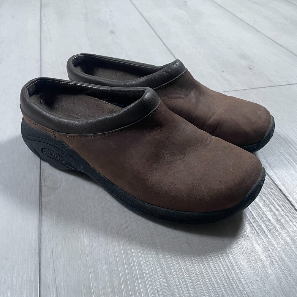 Merrell Jungle Primo Women's 7.5 Dark Brown Clogs Slip On Shoes Performance